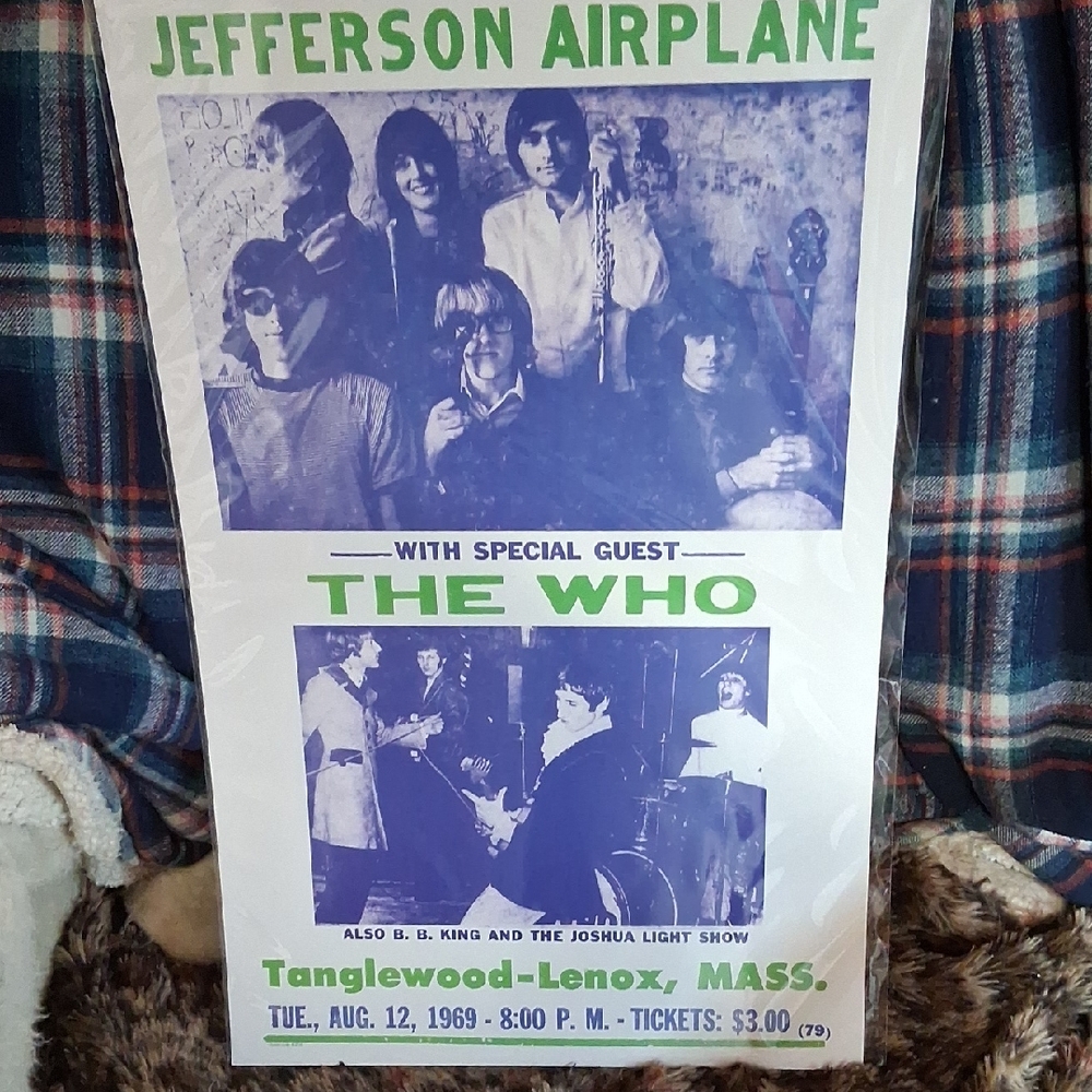 Vintage Concert Poster with Purple and Green Accents